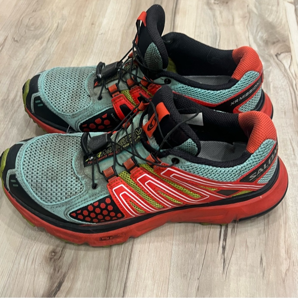 Salomon XR Mission 9.5 Trail Running hiking bight tennis Shoe off road XC dirt - Picture 2 of 15